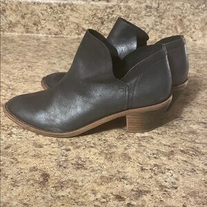 Kelsi Dagger Black Leather Ankle Booties